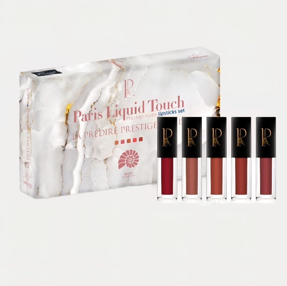 NIB-5PC Paris Liquid Touch Predire Matte Lipsticks Set